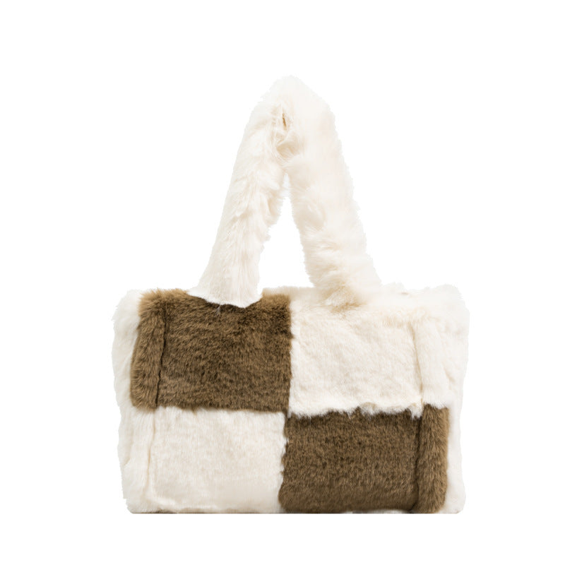 Plush Shoulder Bag for Women