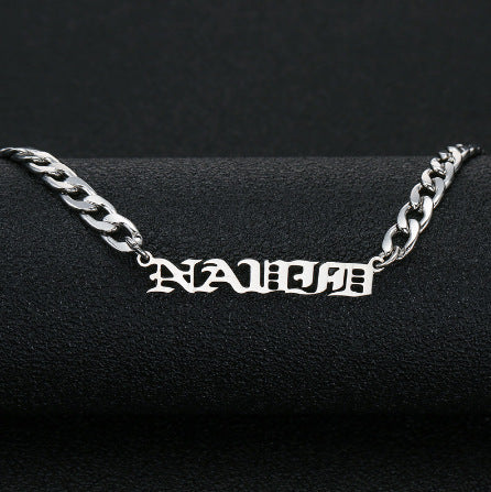 Name necklace ladies Hip hop necklace