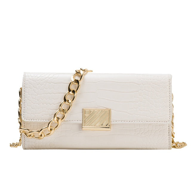 Trendy PU Shoulder Chain Bag – Small Square Design