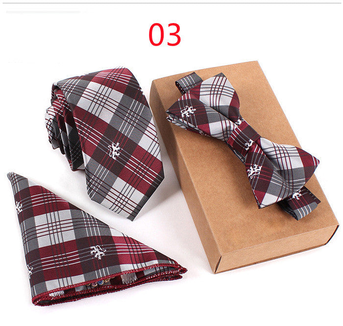 Checked Bot Tie Set