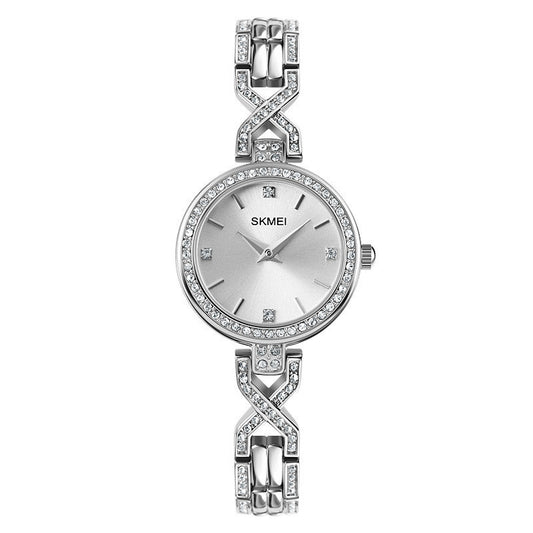 Time Beauty Fashion Round Quartz Watch with Jewelry Buckle for Women