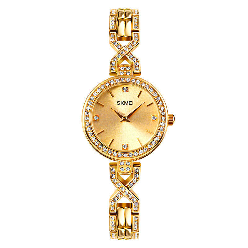 Time Beauty Fashion Round Quartz Watch with Jewelry Buckle for Women