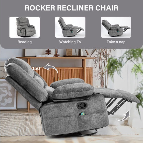 Lounge Chair With Massage And Heating Function