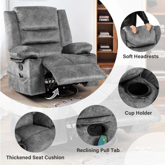 Lounge Chair With Massage And Heating Function