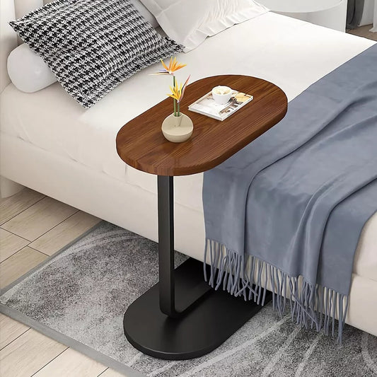 Modern C-Shaped Side Table for Sofa and Bedroom.