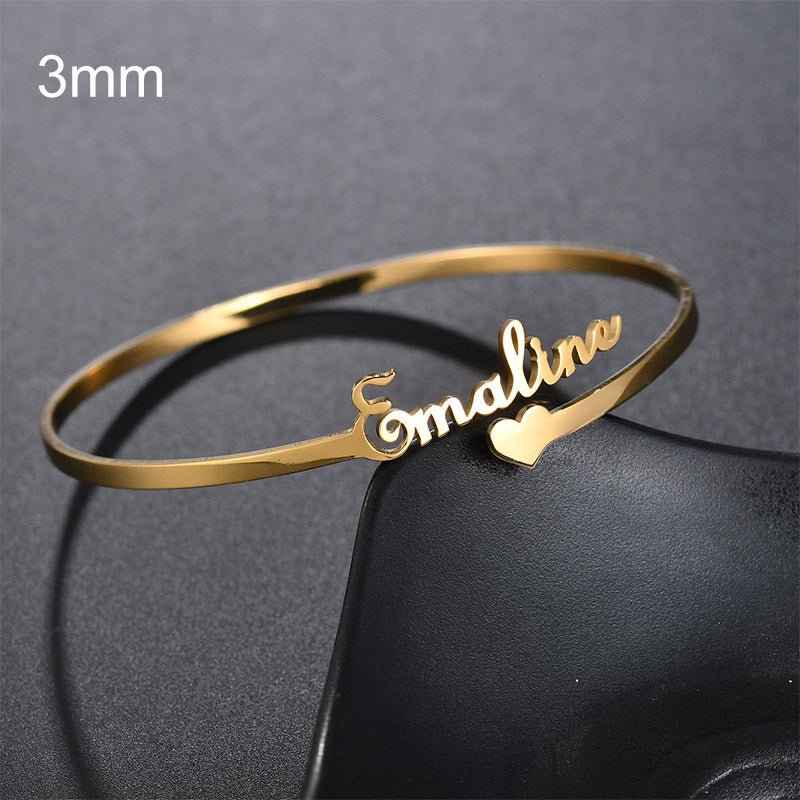 Customized Name Bracelet Steel Jewelry