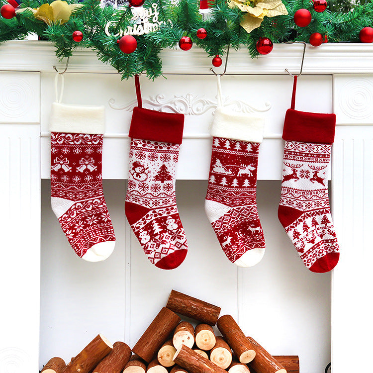 Knitted Christmas Stockings – Festive Designs Featuring Santa, Snowmen, and More