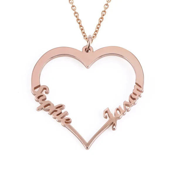 Personalized Heart Necklace – Elegant Stainless-Steel Design