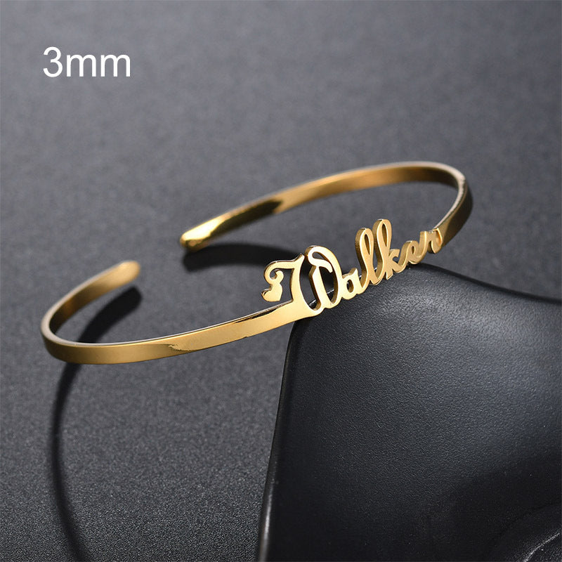 Customized Name Bracelet Steel Jewelry