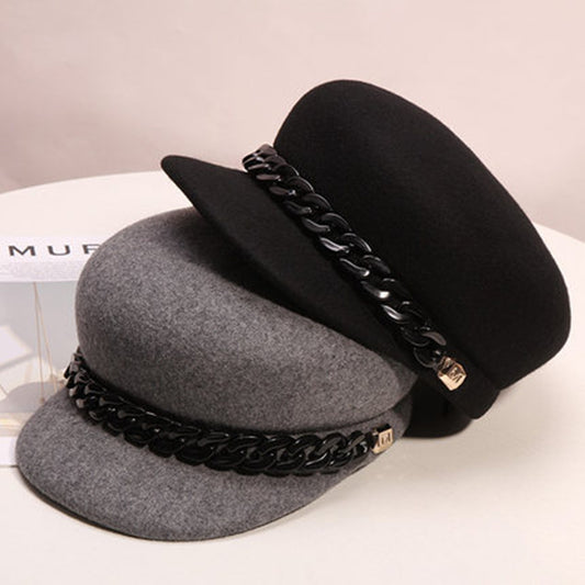 Hats Women's High-end Wool Cloth Retro