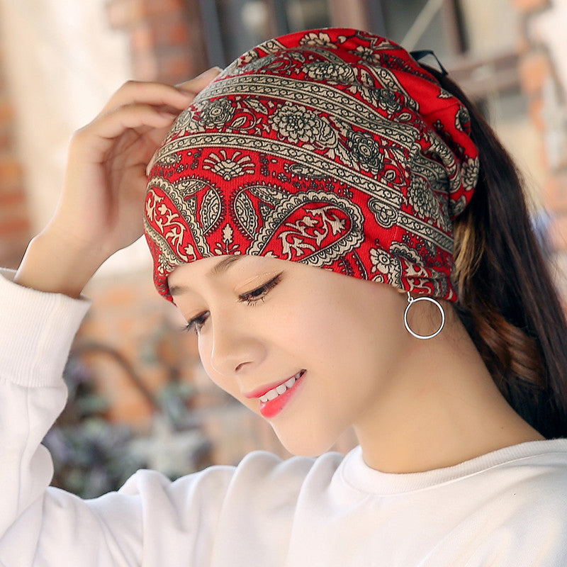 Head Ethnic Wind Series Korean Cashew Flower Bun Head Hat