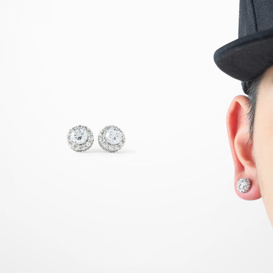 Trendy Diamond and Rhinestone Stud Earrings for Men and Women