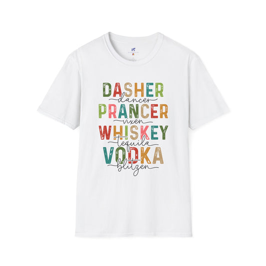 Dasher, Prancer, Whiskey Vodka Tee!