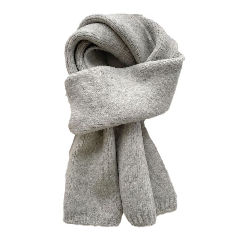 Versatile Knitted Scarf for Women – Cozy Solid Color Warmth