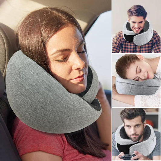 Travel Neck Cushion Durable U-Shaped - Cotton Nap Neck Pillow.