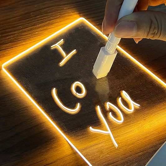 Creative Note Board Led Night Light USB Message Board Holiday Light with Pen