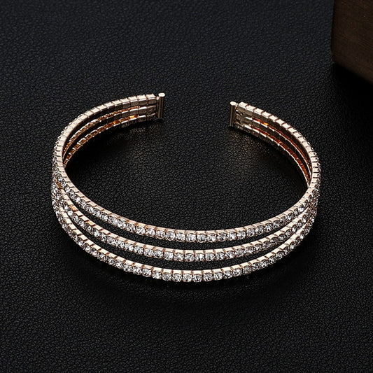 Bridal Accessories Temperament Full Diamond Elastic Bracelet