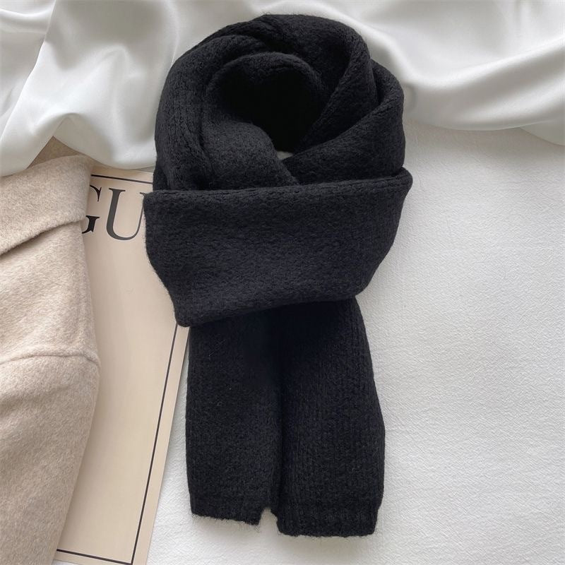 Versatile Knitted Scarf for Women – Cozy Solid Color Warmth