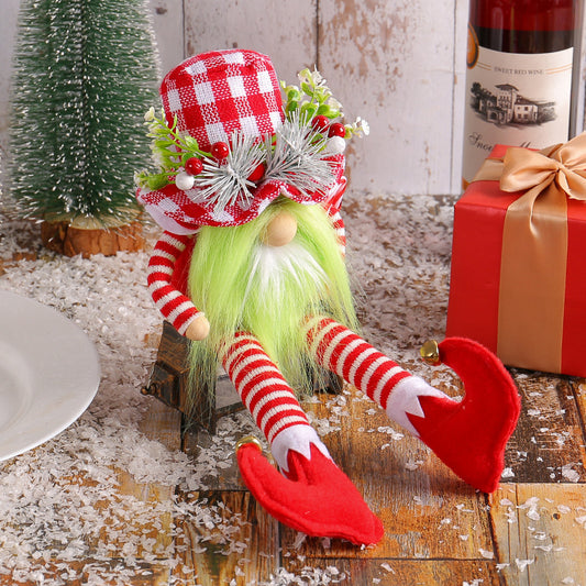 Christmas Long-Legged Green Beard Doll Decoration