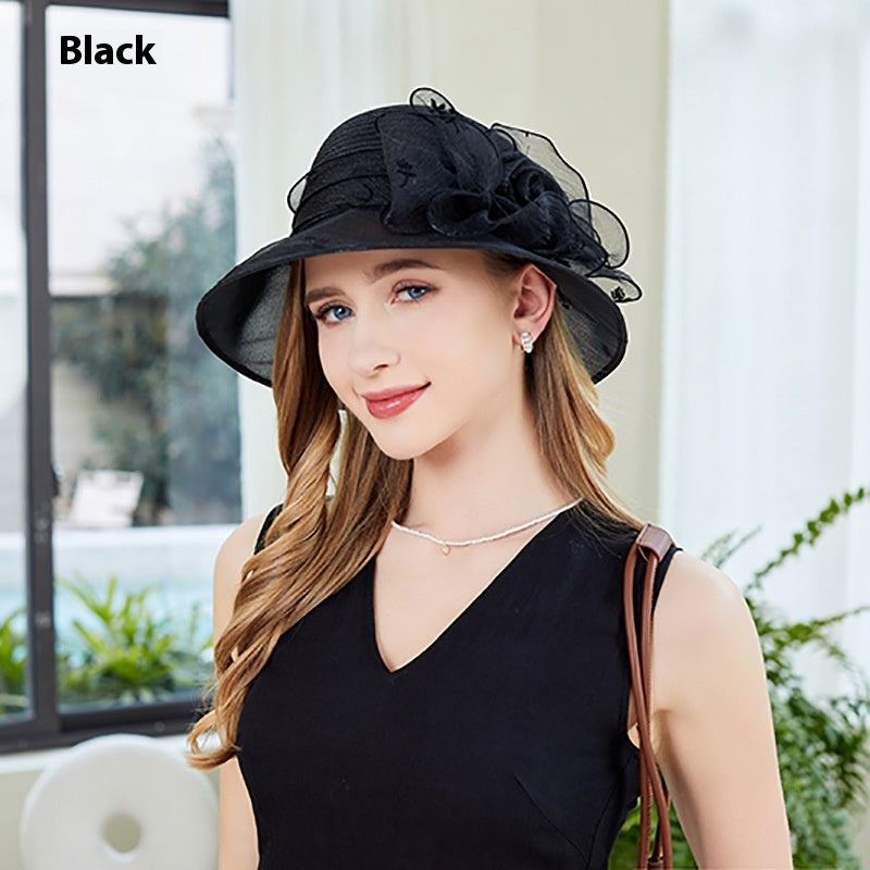 Women’s Organza Bucket Hat - UV Protection Sun Hat