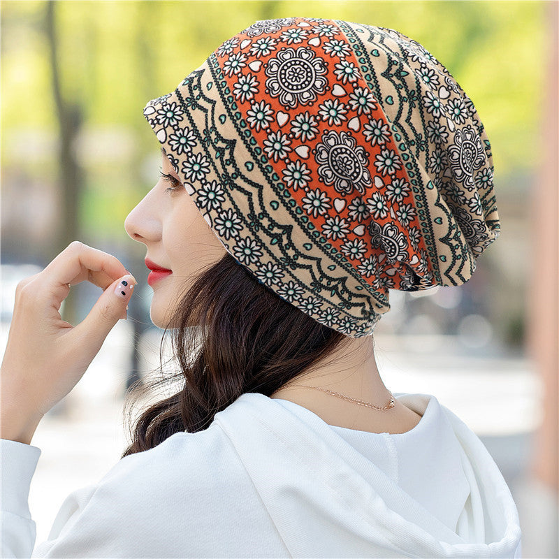 Head Ethnic Wind Series Korean Cashew Flower Bun Head Hat