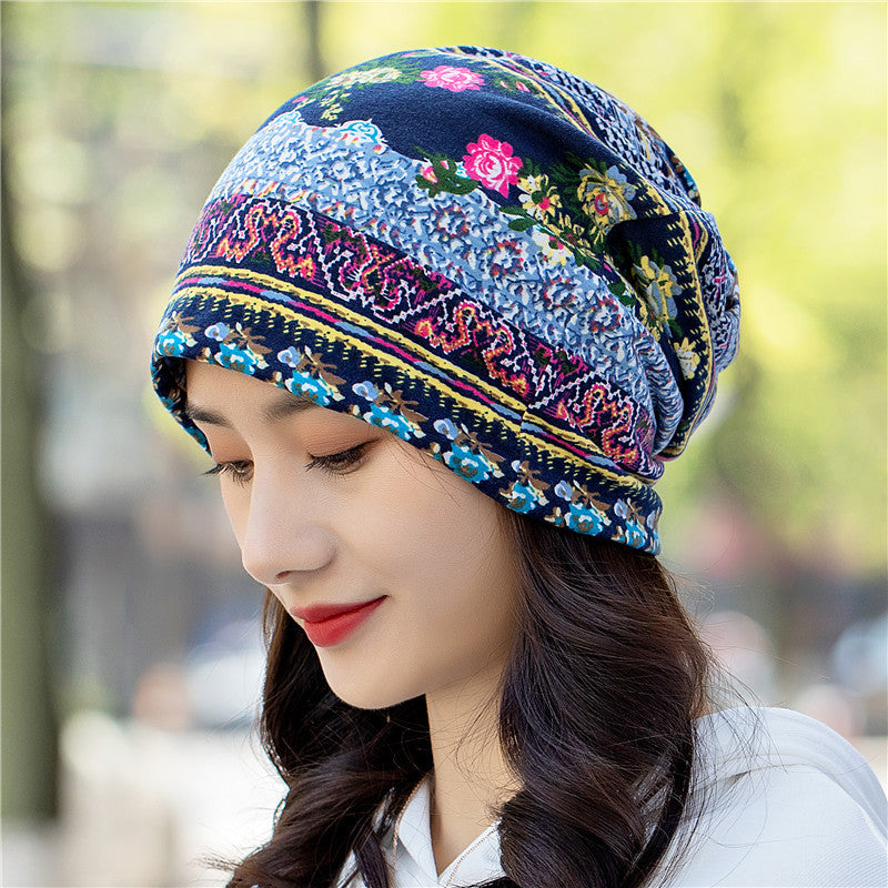 Head Ethnic Wind Series Korean Cashew Flower Bun Head Hat