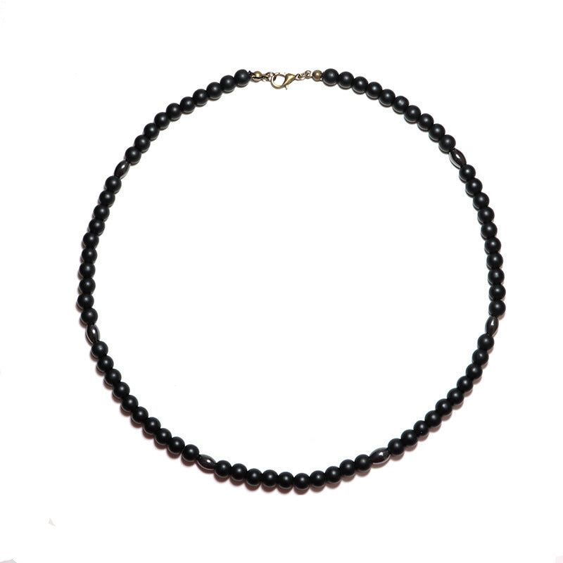 Minimalist 6mm Natural Bead Choker Necklace for Men and Boys