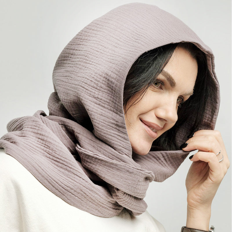 Retro Fashion Decorative Warm Scarf Hat