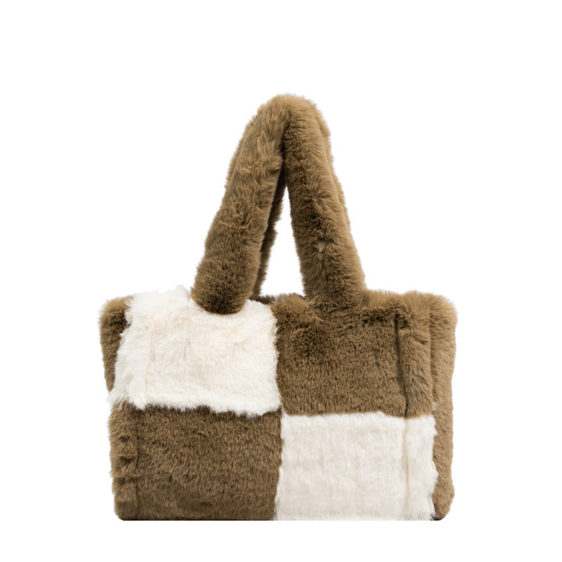 Plush Shoulder Bag for Women