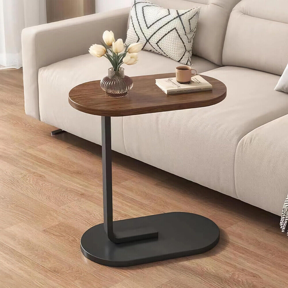 Modern C-Shaped Side Table for Sofa and Bedroom.