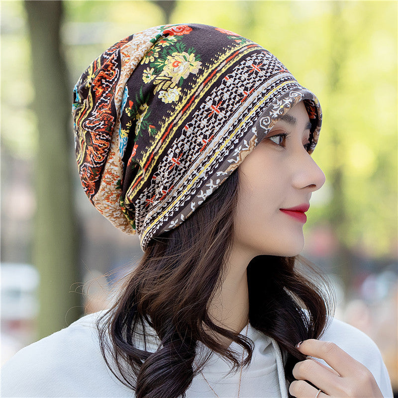 Head Ethnic Wind Series Korean Cashew Flower Bun Head Hat