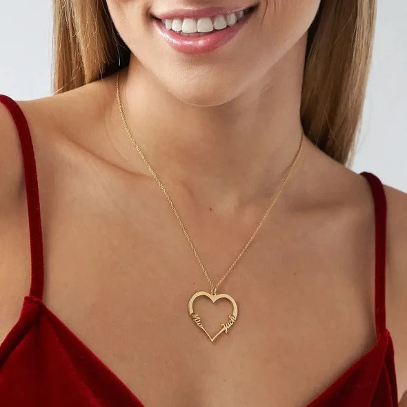 Personalized Heart Necklace – Elegant Stainless-Steel Design