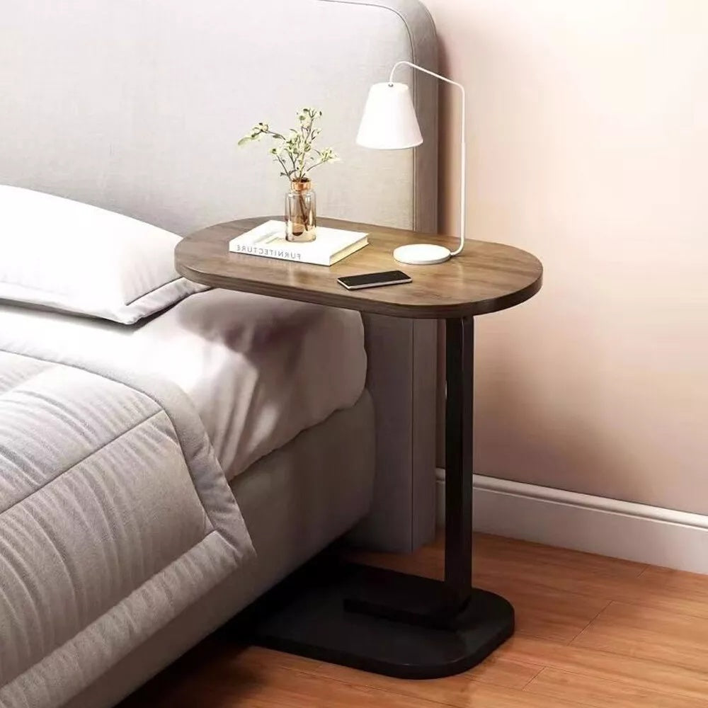 Modern C-Shaped Side Table for Sofa and Bedroom.