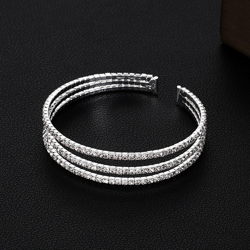 Bridal Accessories Temperament Full Diamond Elastic Bracelet