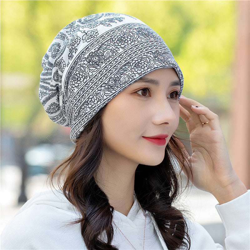 Head Ethnic Wind Series Korean Cashew Flower Bun Head Hat